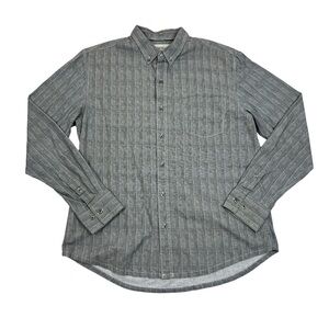 WRK Work Karma Rest Black White Striped Button Down Reworked Shirt